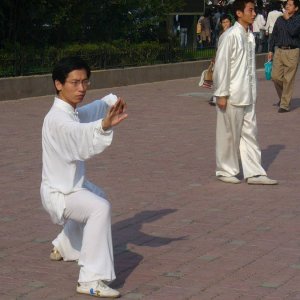 Tai-chi am Peoples square