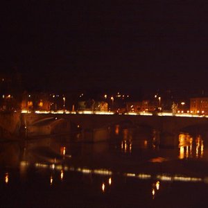 Blick ber den Tiber von der Ponte Vitt. Emanuele aus