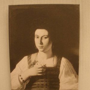 Caravaggio Brustbild einer jungen Frau