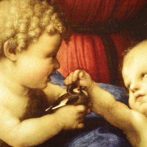 Todi Raffaello Detail Madonna aus Uffizien