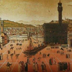 Öffentliche Hinrichtung Savonarolas auf der Piazza della Signoria