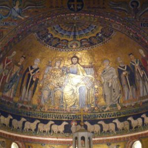 Die wunderschne Halbkuppel in Santa Maria in Trastevere