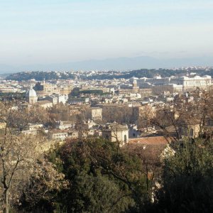 Aussicht auf Rom von der Piazzale Garibaldi