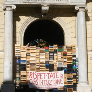 Streik an der Accademia die Belle Arti