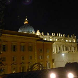 Der nchtliche Blick von der Terasse der Paolo VI