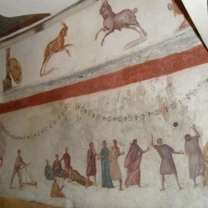 Diokletianstherme - Wandmalerei in Grabgewlbe