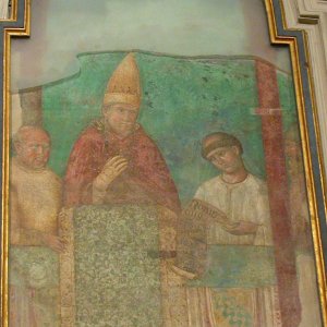 Papst Bonifaz VIII. verkndet das Hl. Jahr 1300
