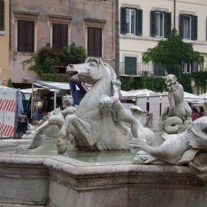 Brunnen auf der Piazza Navona