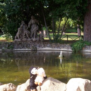 Passeggio Gennaro und Lmmchen, Villa Sciarra