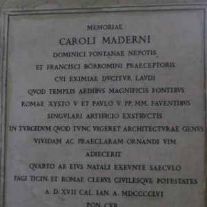 Gedenktafel für Carlo Maderno