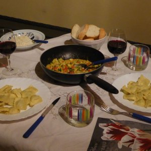 Abendesse auf unserer Terrazza