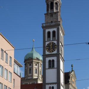 Augsburg 2014 Perlachturm und Rathaus