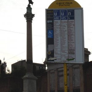 Piazza Fiume mit Gedenktafel Porta Pia