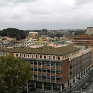 Blick von der Dachterrasse Hotel Delta Colosseo