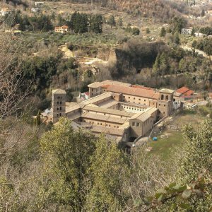 Blick auf das Kloster Santa Scolastica