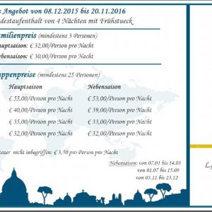 Sonderpreise hl. Jahr 2015/2016