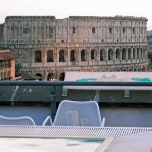Blick von Dachterrasse Hotel Mercure Colosseo