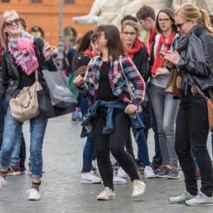 Akrobat auf der Piazza Navona