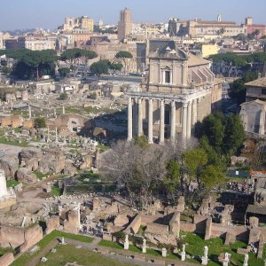 Blick vom Palatin auf das Forum Romanum