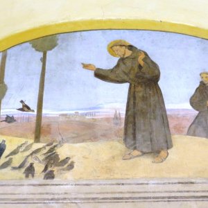 Moderne Darstellung der Vogelpredigt