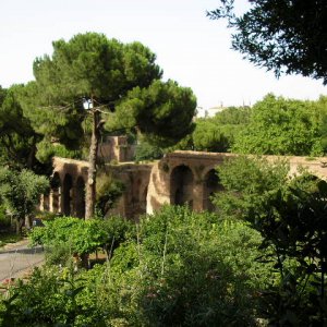 Aurelianische Mauer als Gartenbegrenzung