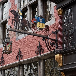 Aachen, urigtes Lokal Postwagen am Rathaus