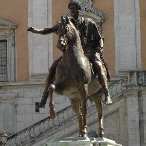 Marcus Aurelius zu Pferde auf dem Kapitolsplatz