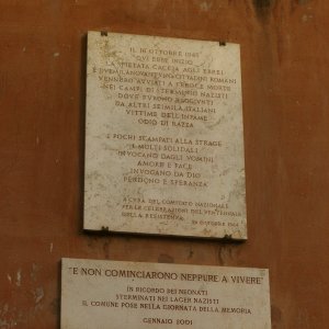 Erinnerungstafel an der Casina dei Vallati