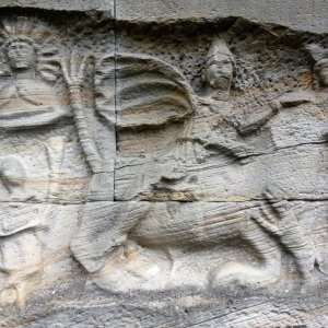 Mithras-Reliefbild vor Ort