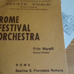 Programmheft Konzert in S. Francesca Romana