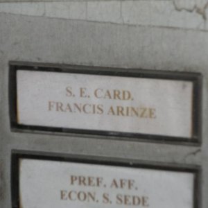 Klingelschild Kardinal Arinze