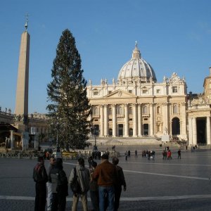 Petersplatz mit Krippe Januar 2009