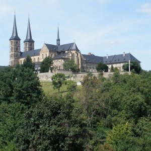 Bamberg: Blick vom Rosengarten auf Kloster Michelsberg