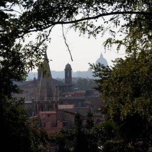 Blick auf die Stadt von der Viale Trinita dei Monti