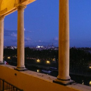 Blick von der Engelsburg zum Tiber