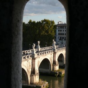 Blick von der Engelsburg zur Engelsbrcke