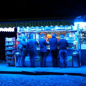 Blaues Kiosk