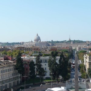 Blick vom Pincio zur Piazza del Popolo und Richtung Vatikan