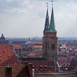 Nrnberg Blick von der Burg auf St. Sebald