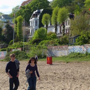 Strand mit Blick auf Strandweg