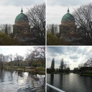 Schifffahrt in Potsdam und Nikolaikirche in Potsdam