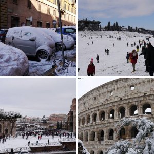 Rom im Schnee oder Schnee in Rom