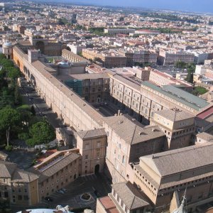 Die Vatikanischen Museen von oben