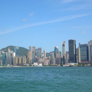 Hongkong von Kow Loon Seite aus gesehen
