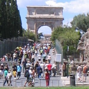 Der "Aufstieg" zum Forum Romanum
