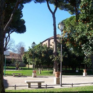 S. Sabina vom Parco Savello gesehen (alias Giardino degli Aranci)
