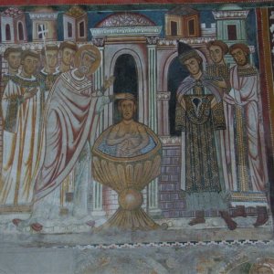 Taufe Konstantins durch den Papst