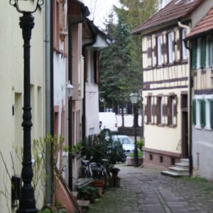 Ettlingen-berall in der Altstadt Kopfsteinpflaster