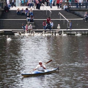 Hamburg Innenstadt auf dem Wasser