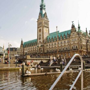 Hamburg Fleetfahrt Rathaus